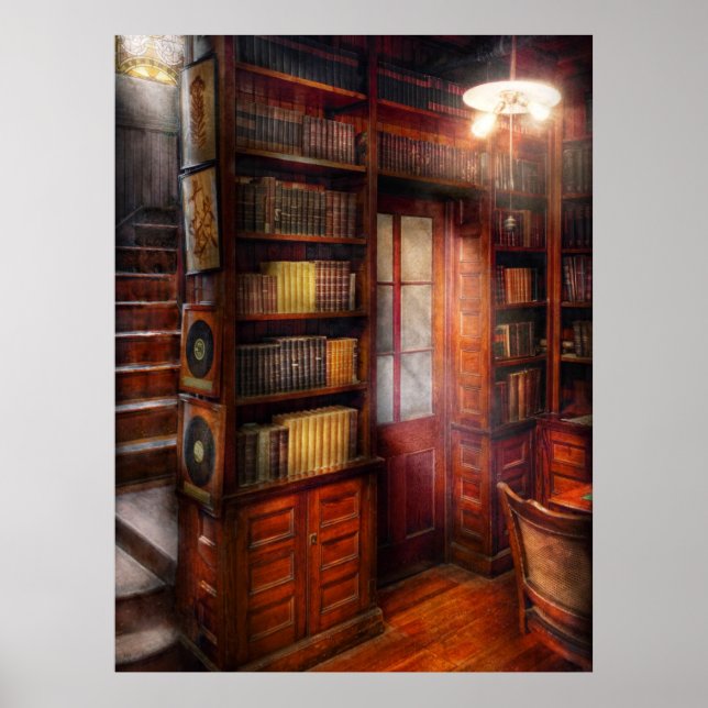 Pôster Steampunk - O estudo semiprivado (Frente)