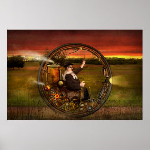 Pôster Steampunk - O monovolante do cavalheiro