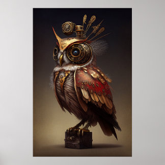 Poster Steampunk Owl