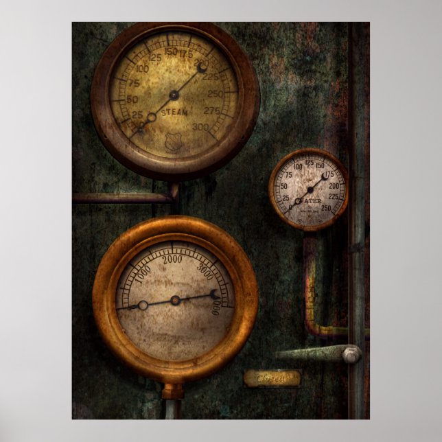 Pôster Steampunk - Plumbação - Êxito no encanamento (Frente)