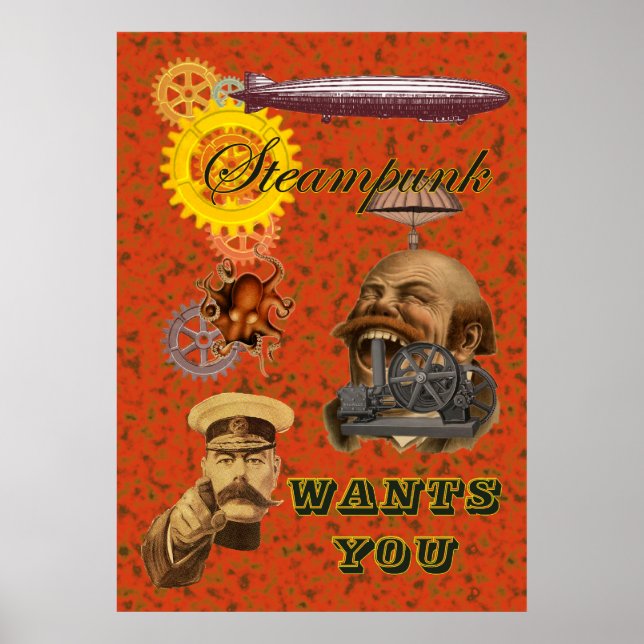 Poster Steampunk ~ Quer Você (Frente)