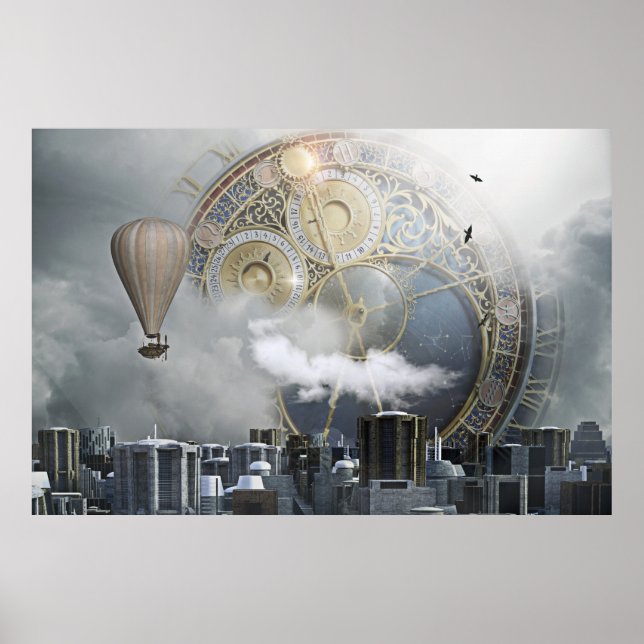 Poster Steampunk Skyline (Frente)