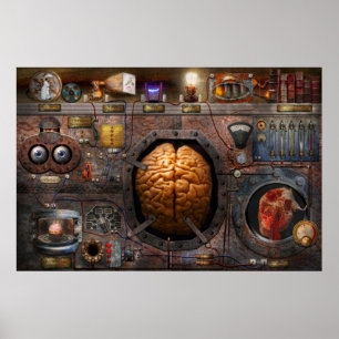 Pôster Steampunk - sobrecarga de informação