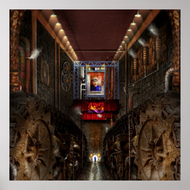 Pôster Steampunk - Sociedade distópica (Frente)