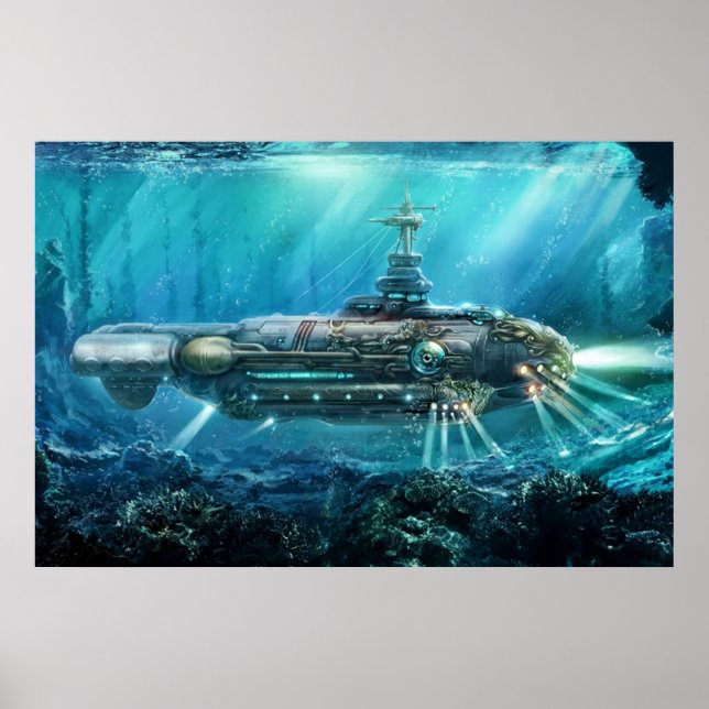 Poster Steampunk Submarine (Frente)