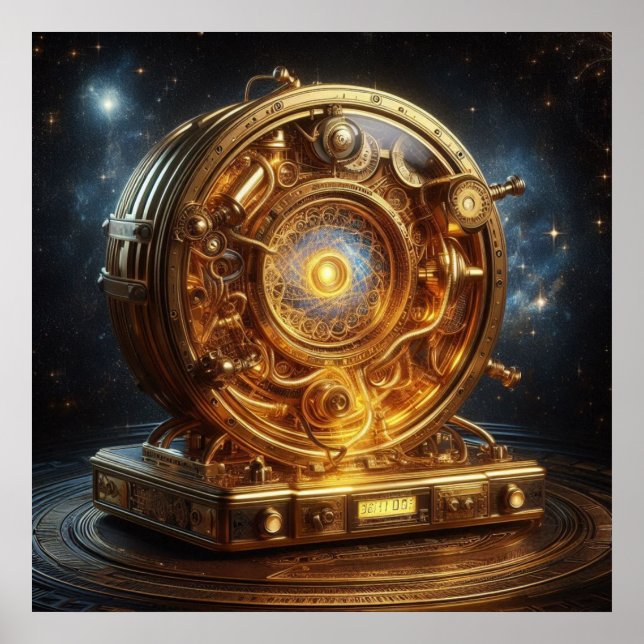 Poster Steampunk, Time Machine, Time/Space/Continuum 002X (Frente)
