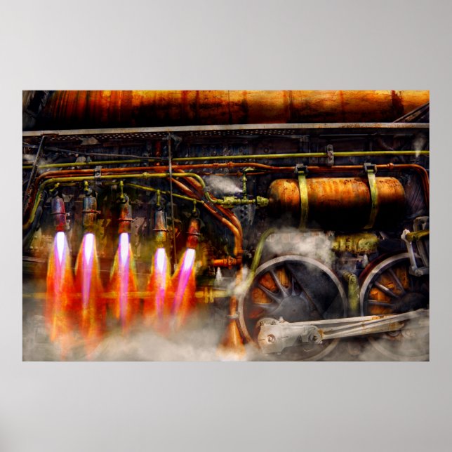 Poster Steampunk - Trem - O super expresso (Frente)