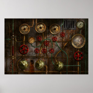 Pôster Steampunk - tremores do trabalho