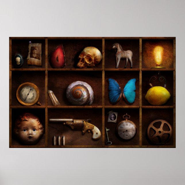 Poster Steampunk - Uma caixa de curiosidades (Frente)