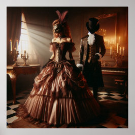 Poster Steampunk Victorian Fantasy Art Masquerade 