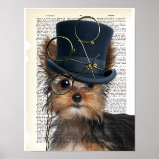 Poster Steampunk Yorkie na página de dicionário