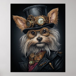 POSTER STEAMPUNK YORKSHIRE TERRIER
