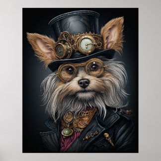 POSTER STEAMPUNK YORKSHIRE TERRIER