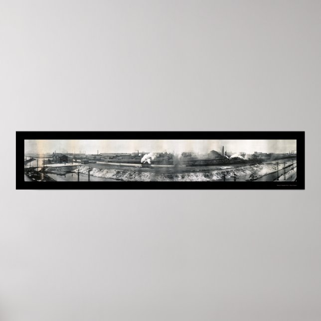 Pôster Steel Mills Gary IN Photo 1912 (Frente)