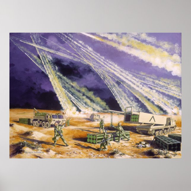 Pôster Steel Rain Desert Storm Missles by Frank M. Thomas (Frente)