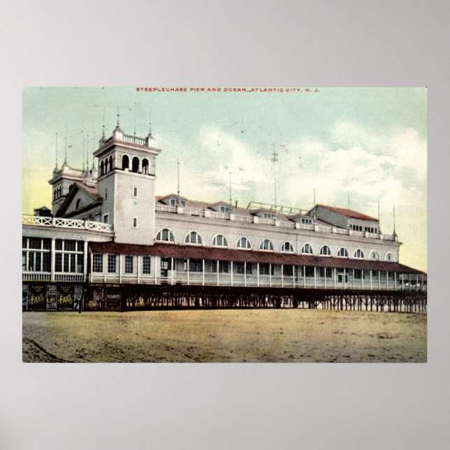 Pôster Steeplechase Pier, Atlantic City NJ 1909 (Frente)