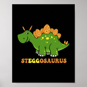 Poster Steggosaurus Egg Dinossauro Felz pascoa Dia Trex F