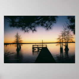 Poster Steinhagen Reservoir Sunset