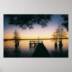 Poster Steinhagen Reservoir Sunset
