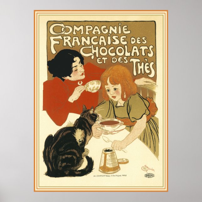 Pôster Steinlen - Compagnie Francaise des Chocolats (Frente)