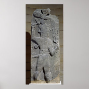 Pôster Stela de Teshub, deus da tempestade síria