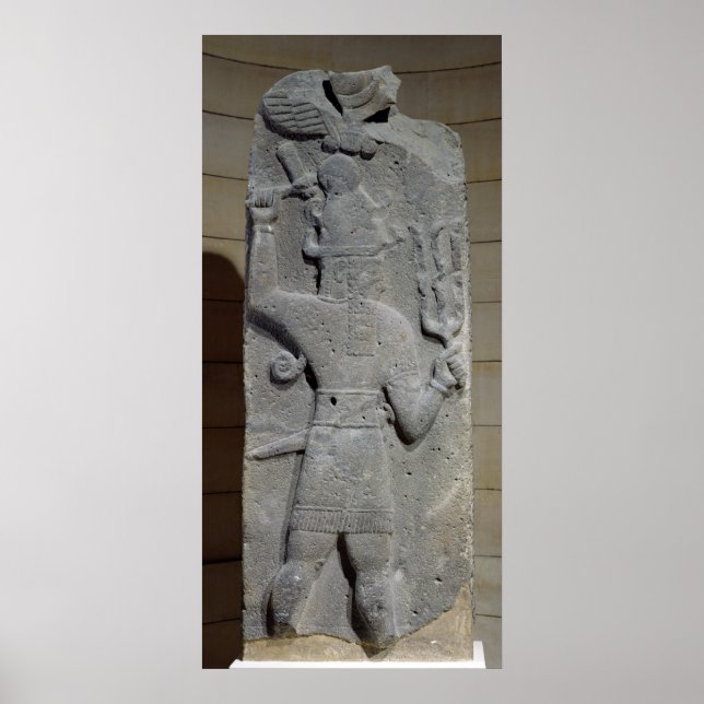 Pôster Stela de Teshub, deus da tempestade síria (Frente)