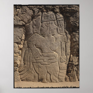 Pôster Stela que descreve um guerreiro que guardara um