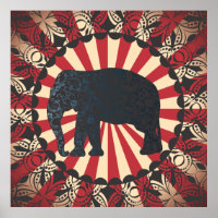 StellaRoot Vintage Elefante Circus Free Mandarin