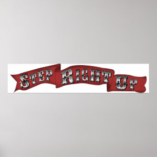 Poster "Step Right Up" Circus Carnival Banner Sign