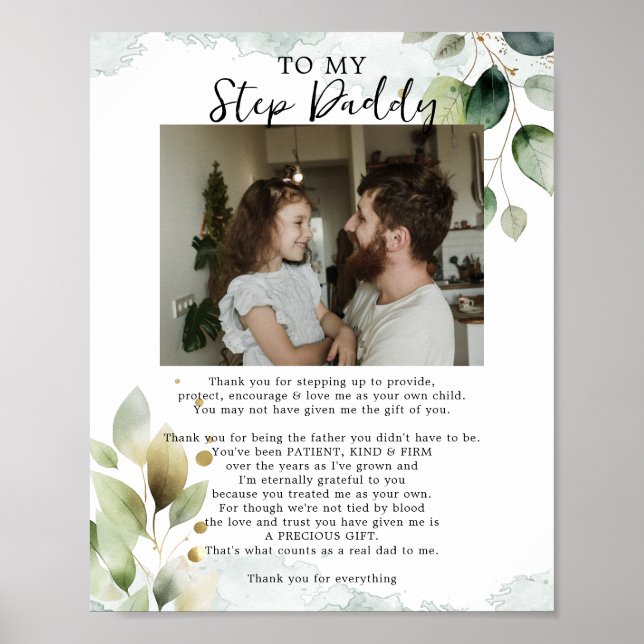 Poster Stepdad Gift de Step Daughter (Frente)