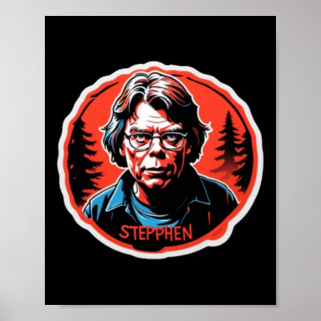 Poster Stephen King Sticker (Frente)