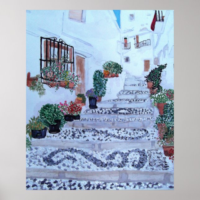 Pôster Steps the Old Town Frigiliana (Frente)