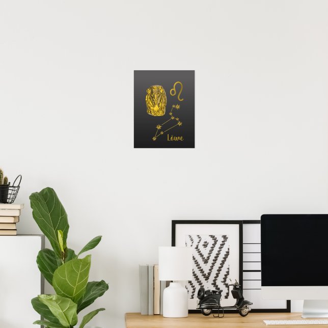 Poster Sternzeichen Löwe -  (Escritório em casa)