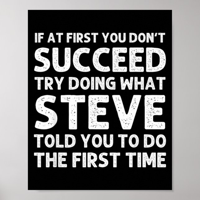 Poster Steve Gift Name D Birthday Funny Christ  (Frente)