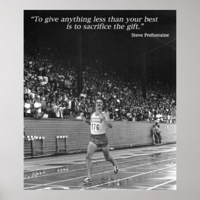 Poster Steve Prefontaine Executando Cotações (Frente)