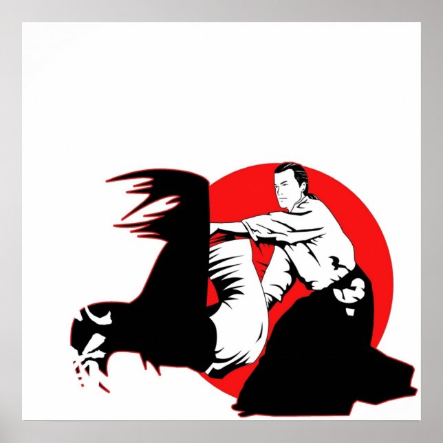 POSTER STEVEN SEAGAL AIKIDO MARTIAL ARTS JAPAN KANJI (Frente)