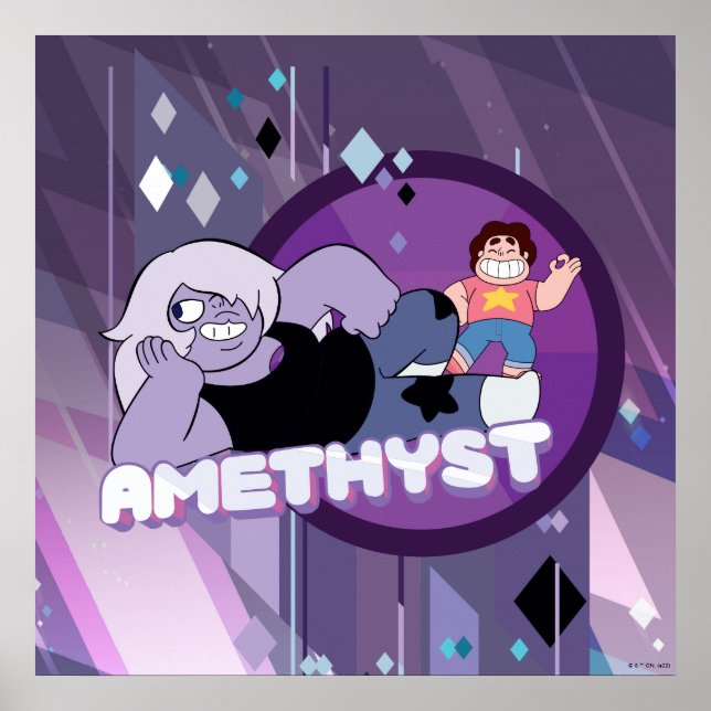 Poster Steven Universe | Gráfico de Caracteres Ametist (Frente)