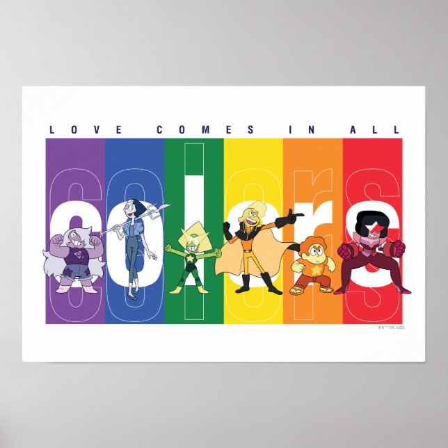 Poster Steven Universe - O Amor Vem Em Todas As Cores (Frente)