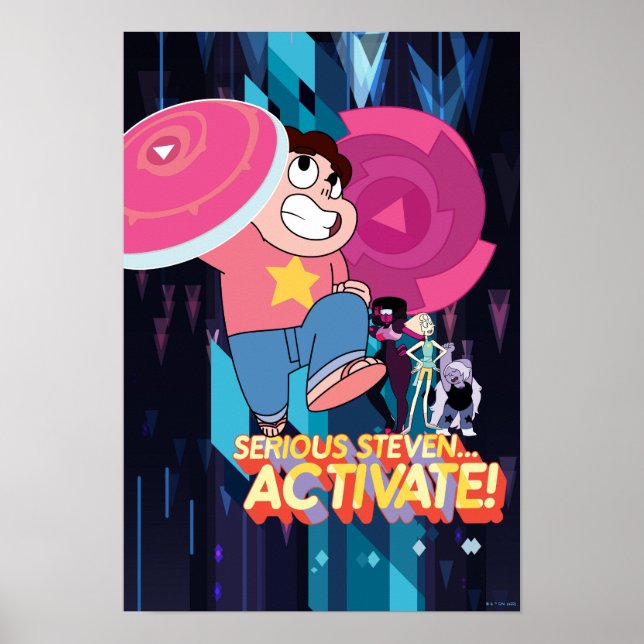 Poster Steven Universe | Steven sério.. Ativar! (Frente)