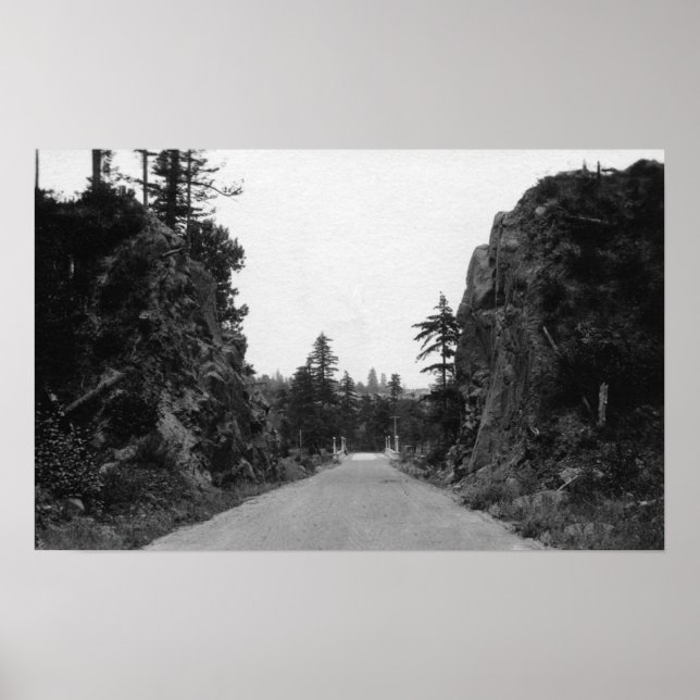 Pôster Stevenson Pass, WA View North Bank Highway (Frente)