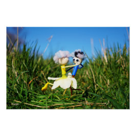 Pôster Stijldansende Fubby's in Narcissen jurk.