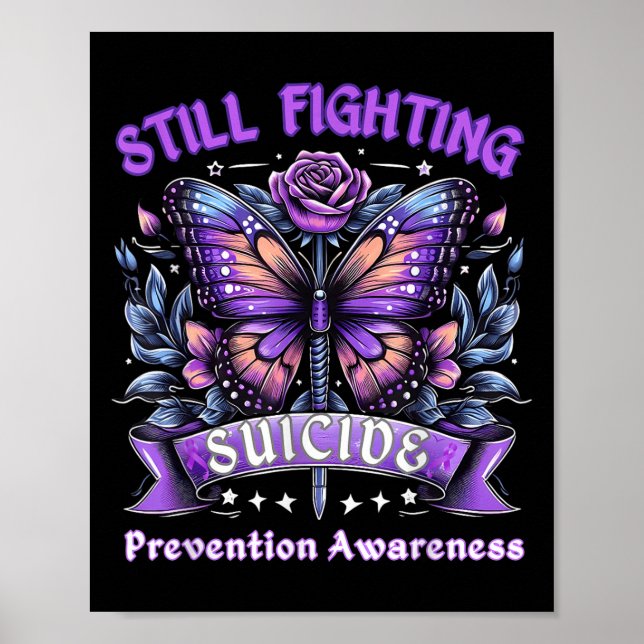 Poster Still Fighting Suicide Prevention Awareness Butter (Frente)