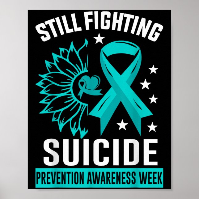 Poster Still Fighting Suicide Prevention Awareness Purple (Frente)