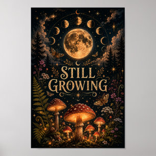 Poster Still Growing Arte Celestial de Cogumelo