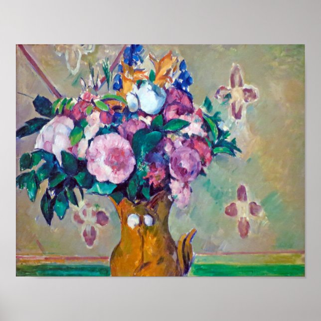Poster Still Life with Flowers, Paul Cezanne (Frente)