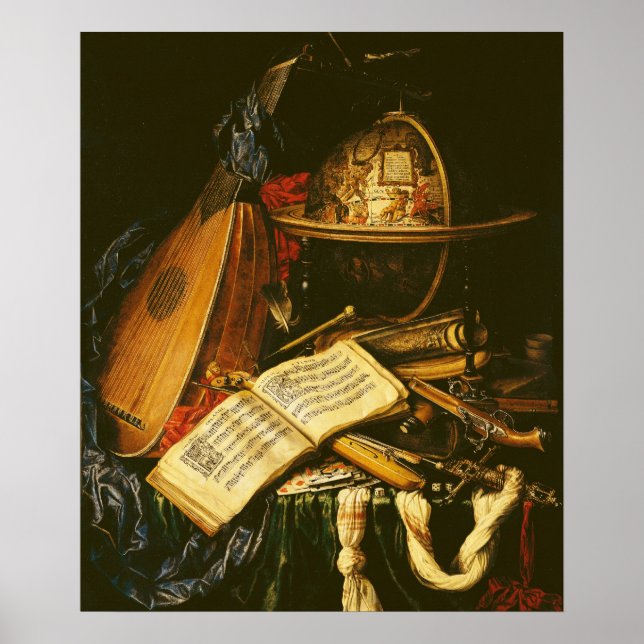 Poster Still Life with Musical Instruments (Frente)
