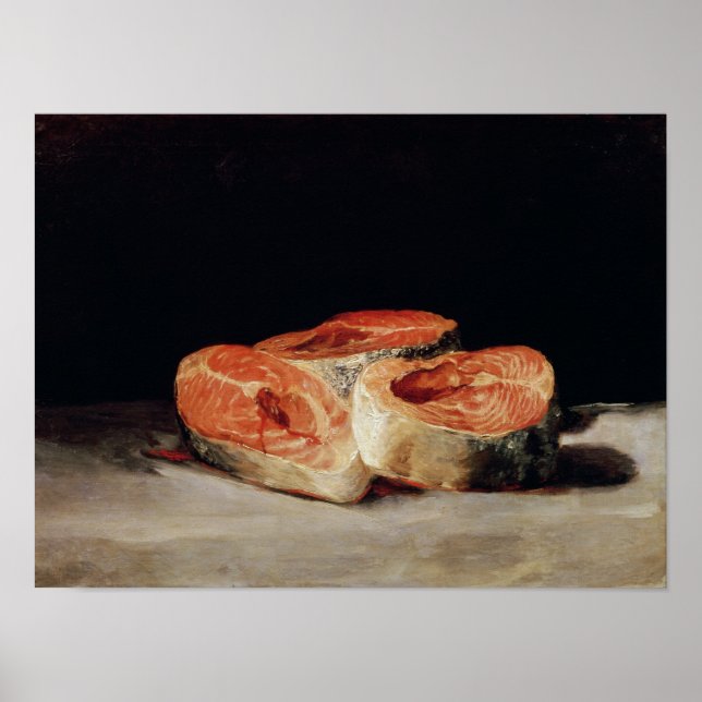 Poster Still Life with Slices of Salmon, 1808-12 (Frente)