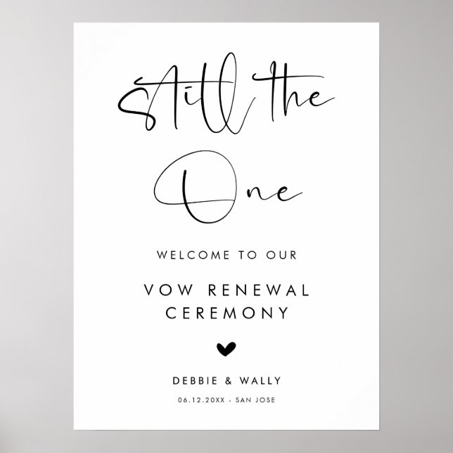 Poster Still the One Wedding Vow Renewal Welcome (Frente)