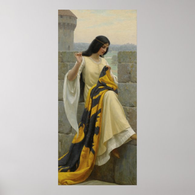 Poster Stitching the Standard by Edmund Leighton, c. 1911 (Frente)