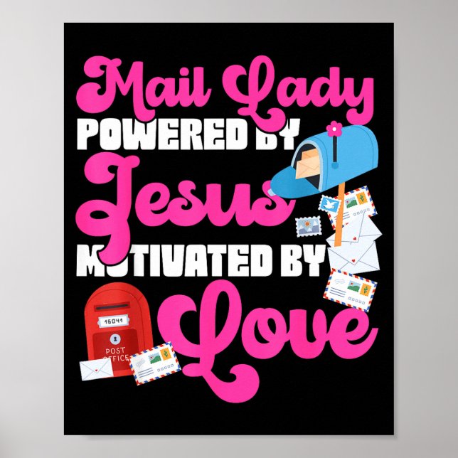 Poster Stman Mailman Jesus Faith Christian Mail Lady Were (Frente)